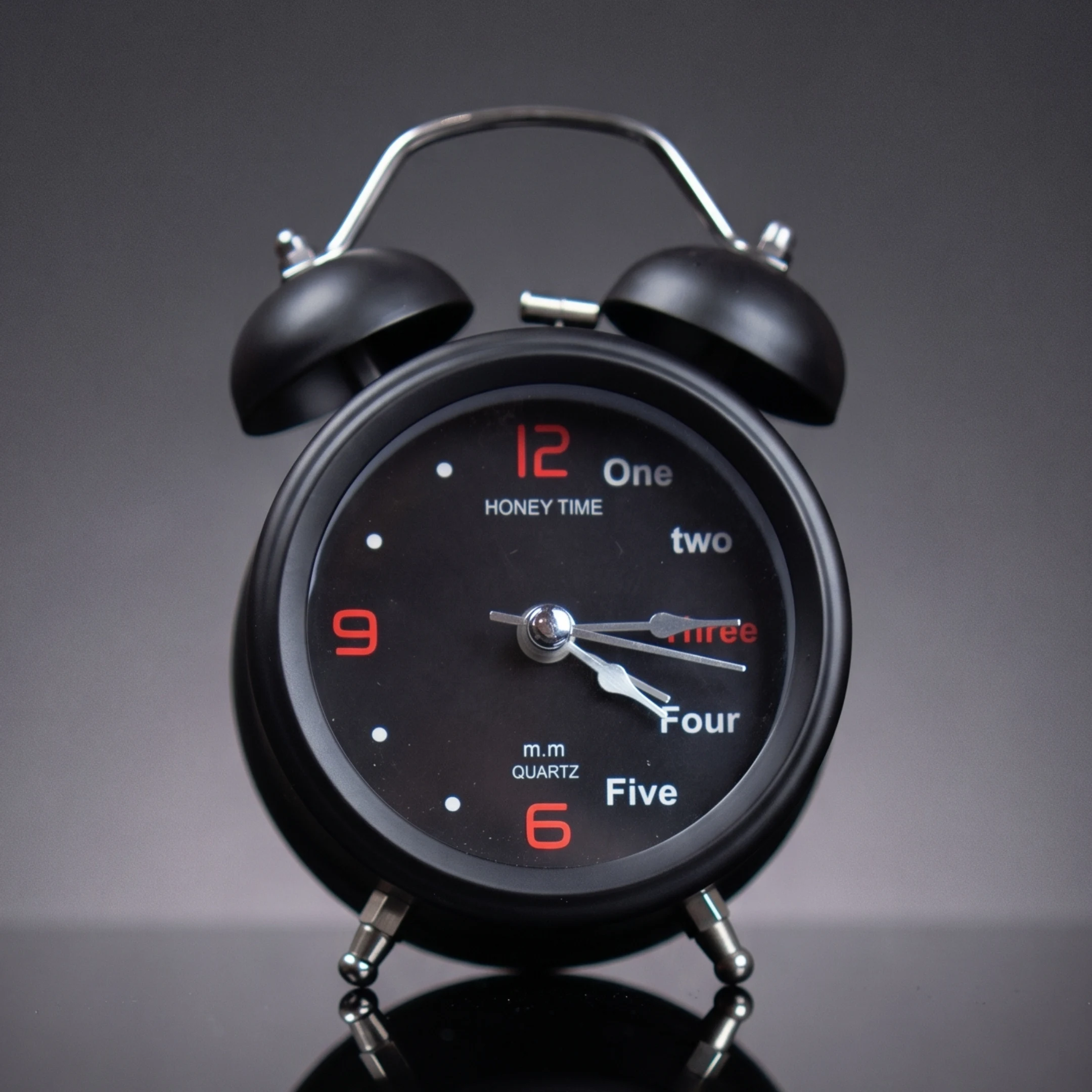 Classic Twin Bell Alarm Clock - Black