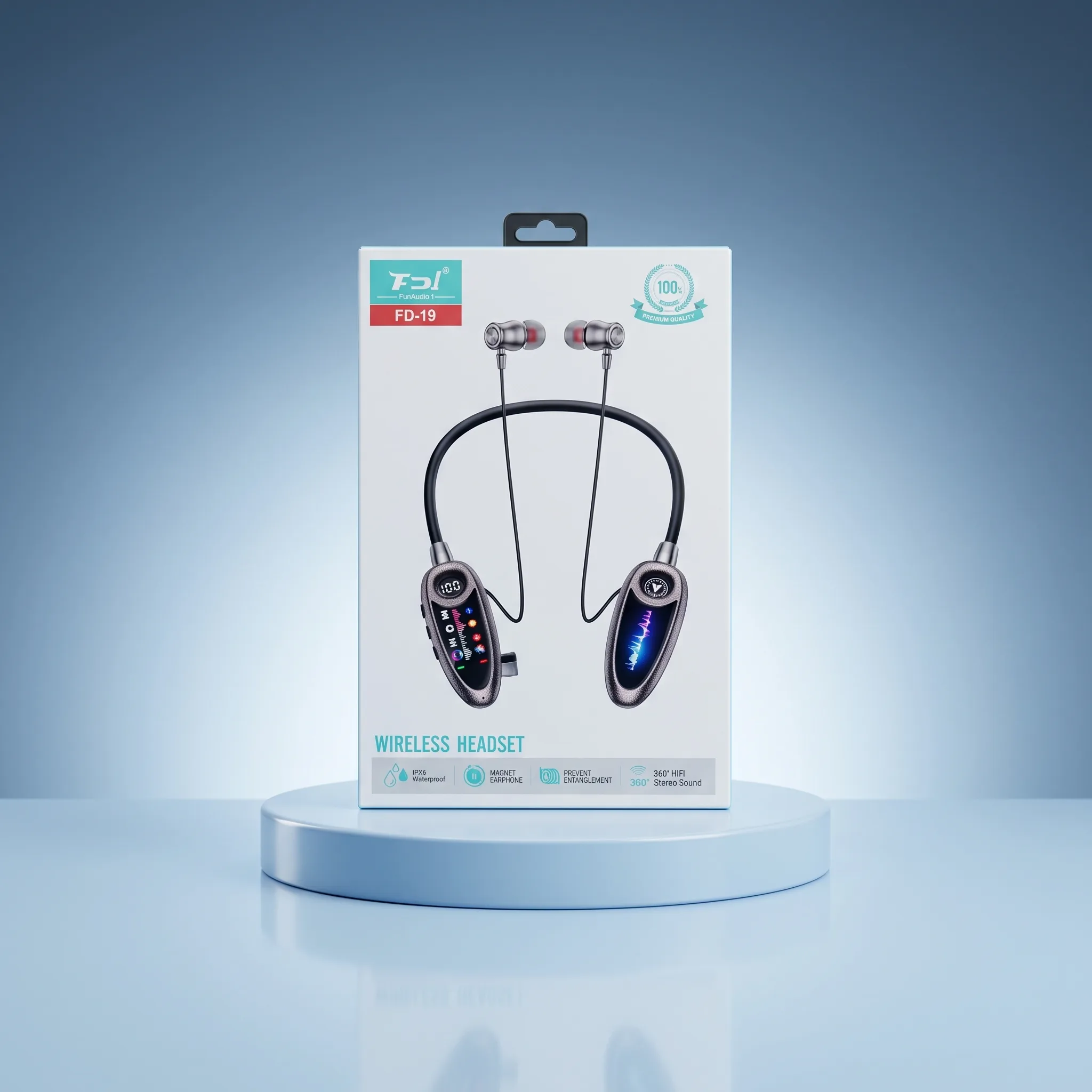 FD-19 Wireless Headset - Neckband