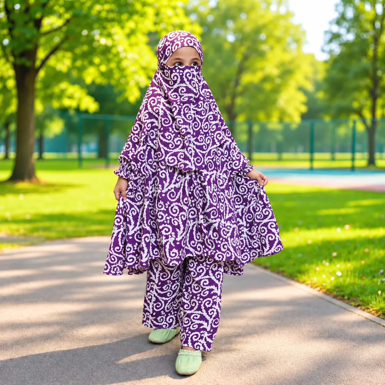 Kids Cotton Khimar Set KCK128