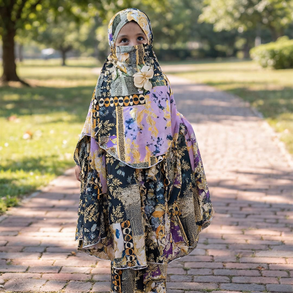 Kids Cherry Khimar Set KCKS128