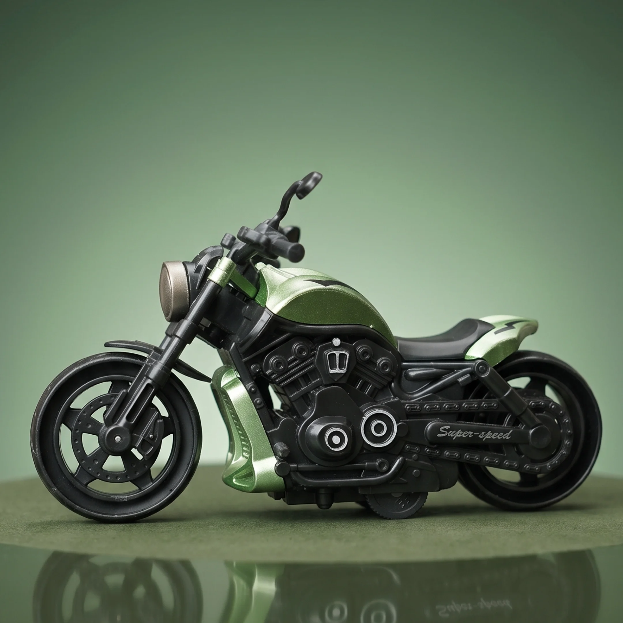 Super Harley Toy Motorcycle - Green