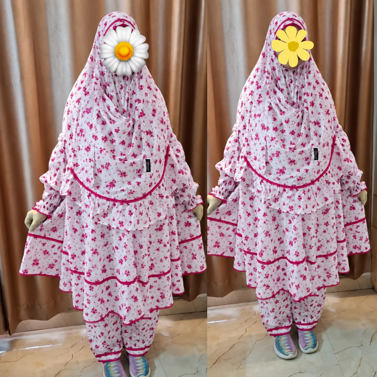 Kids Cotton Khimar Set KCK129
